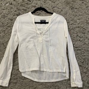 white abercrombie shirt